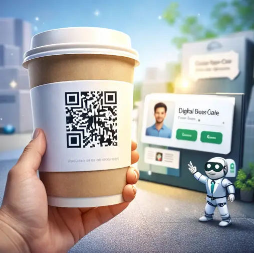 סריקת QR לכרטיס ביקור דיגיטלי